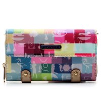 HATHOR 神秘的青春 时尚尼龙印花斜挎小包女包 潮流休闲钱包手拿包