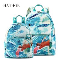 HATHOR2016新款印花尼龙双肩包女韩版潮背包女双肩学生书包亲子包