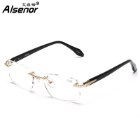 ALSENOR/艾森诺老花镜男日本进口镜片远近两用渐进多焦点高清自动调节度数可全天佩戴戴着走路开车713016