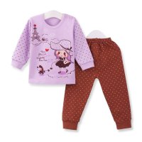 大布豆 新品 儿童内衣套装 卡通纯棉男女童秋衣秋裤 童装睡衣裤 肩扣