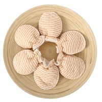 朗宝尼尔秋冬季厚款彩棉婴儿防抓手套 空气层提花保暖宝宝手套 2条装