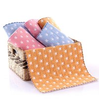 朗宝尼尔纱布印花婴幼儿毛巾 吸水透气浴巾毛巾