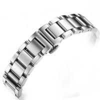 傲途(AOTU) 手表配件表带 万宝龙 天梭 斯沃琪 精钢男士表带 蝴蝶扣通用钢带18 20 21 22mm