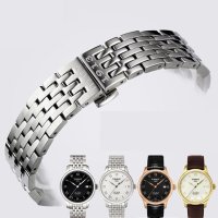 傲途正品天梭1853表带男女钢带T006力洛克T41不锈钢表带配件金属钢链手表链12 19mm