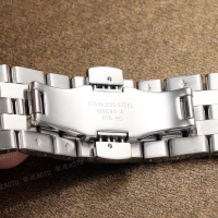 傲途手表带适用美度贝伦赛丽M8605 M8607 M8690精钢钢带男女表链