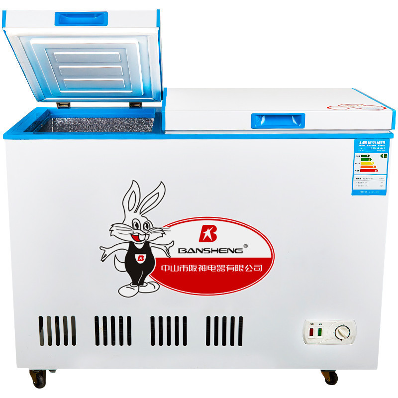 中山阪神(bansheng) bcd-211d 211升双顶开门双温冷柜 家用商用卧式大