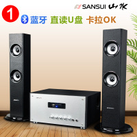Sansui/山水 GS-6000(82D)家庭影院电视电脑音响音箱台式低音炮蓝牙木质插U盘卡拉OK K歌音响