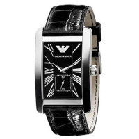 阿玛尼 ARMANI 欧风休闲系列真皮表带石英男士腕表AR0143