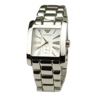 阿玛尼 ARMANI 商务系列精简钢带石英男士腕表AR0182