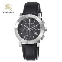 BURBERRY 巴宝莉男表 手表格纹皮带大表盘男表BU2306