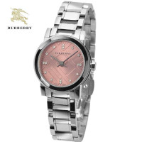 BURBERRY 巴宝莉手表 时装镶钻钢带石英女表BU9223