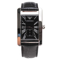 阿玛尼手表Armani男士手表石英表真皮表带石英方形优雅男士腕表AR0143