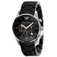 阿玛尼Armani男士手表石英表黑色硅胶多功能时尚男表 AR5858