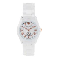 阿玛尼Armani女士手表石英表白色 陶瓷腕表AR1418