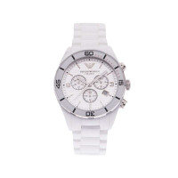 阿玛尼手表 白色陶瓷男表 AR1424