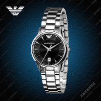 正品阿玛尼手表 女表时尚流行不锈钢指针式女士石英表 商务休闲钢带女士手表AR2441