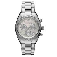 EMPORIO ARMANI阿玛尼时尚流行水晶钻石英女表新款钢带商务女士手表腕表AR5959