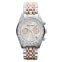 EMPORIO ARMANI阿玛尼玫瑰金多功能计时石英女表2014新款钢带女士手表AR6010