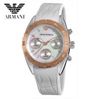 EMPORIO ARMANI阿玛尼多功能运动休闲硅胶带石英女表 时尚商务女士手表 AR5938