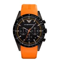 EMPORIO ARMANI阿玛尼时尚橡胶带运动休闲石英男表 计时商务男士腕表手表AR5987