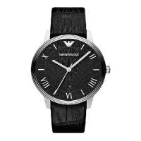 EMPORIO ARMANI阿玛尼时尚流行简约质感皮带石英男表 休闲商务男士手表腕表AR1611