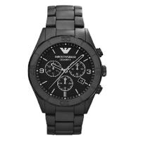 EMPORIO ARMANI阿玛尼高密度陶瓷多功能计时石英男表 时尚商务男士手表腕表AR1458