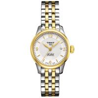 天梭(TISSOT)力洛克系列女款自动机械腕表镀金指针间金表带T41.2.183.34