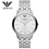阿玛尼手表时尚圆盘钢链男表 手表男表AR1745 手表女表AR1750