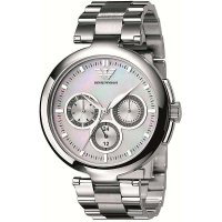 阿玛尼（ARMANI）阿玛尼手表 时尚 风潮 中性 三眼 钢带 石英表 AR0734