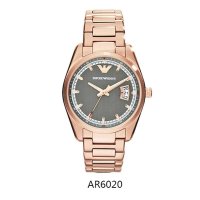阿玛尼手表 运动系列 玫瑰金 灰色表盘 男表 AR6020