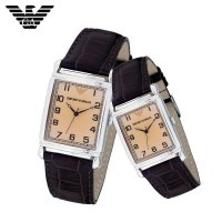 阿玛尼(ARMANI)手表男士表多功能石英男表胶包钢奢华情侣手表一对表AR0203/AR0204