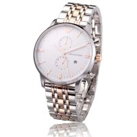 Emporio Armani 安普里奥·阿玛尼 男士品质经典复古间金钢带时尚石英表 AR0399