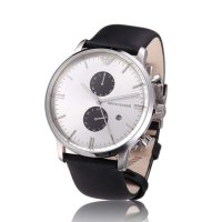 Emporio Armani 安普里奥·阿玛尼 男士时尚双眼黑色皮带石英表 AR0385