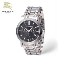 Burberr 博柏利 男士英伦经典银色格纹时尚石英腕表BU1366