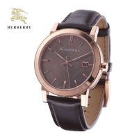 Burberry 博柏利 男士时尚典雅黑色皮带石英表 BU9013