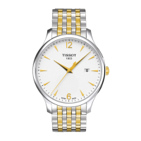 Tissot 天梭 男士圆形钢带日历石英表 T063.610.22.037.00