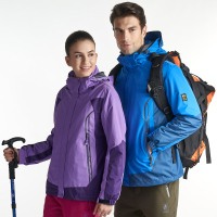 凯仕达 秋冬两件套运动风衣 男女三合一户外防水保暖登山服KD60937-1