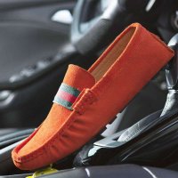 罗兰船长 新款真皮豆豆鞋潮流男士休闲鞋英伦风懒人鞋套脚潮鞋