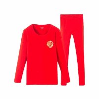 红妮秋冬鸿运保暖内衣全棉纯棉秋衣秋裤套装女士本命年必备