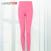 红妮秋冬简约女士纯色素色打底加绒加厚高腰秋裤加护膝保暖裤单件