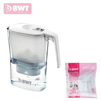 倍世 德国bwt 过滤水壶 净水壶 净水器 3.6升 白色 白色 原装进口 一壶二芯
