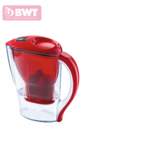 倍世（BWT）德国滤水壶家用直饮过滤器 2.5升 净水壶 红色 阻垢款2.5L一壶一芯