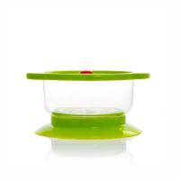 乐儿宝bobo BD115D 防翻洒晶透学食碗 宝宝婴幼儿吸盘训练碗 微波专用