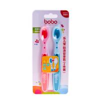 乐儿宝bobo BC209防烫安全匙 婴幼儿宝宝感温变色软头汤勺匙 宝宝餐具 两件装