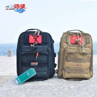 路盛新概念 路亚胸包 挎拎钓鱼渔具背竿包 路亚包 多功能防水腰包