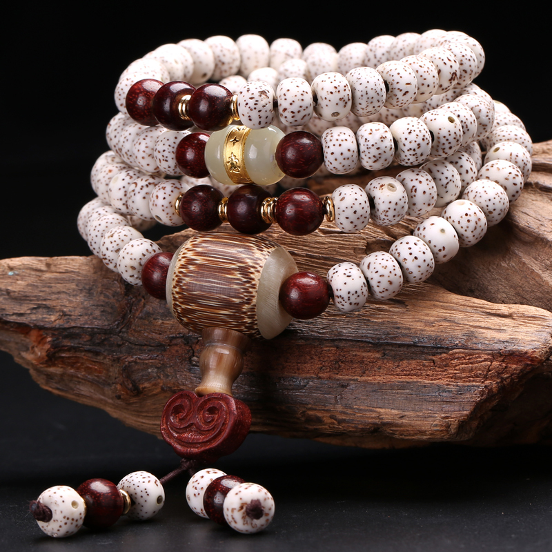 月印百川金镶路路通星月菩提108颗手链男女款菩提子佛珠手串