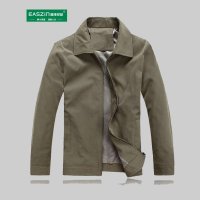 逸纯印品（EASZIN）2014秋季新款男式夹克外套 翻领中老年棉夹克男士休闲外衣套男潮