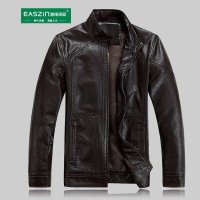 逸纯印品（EASZin）2014男式经典皮衣 时尚男士立领皮衣 皮夹克外套 立领皮衣外套