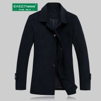 逸纯印品（EASZIN）呢子大衣 男 商务休闲 羊毛大衣 中长款毛呢大衣外套