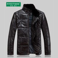 逸纯印品（EASZIN)2014秋冬新款男式皮羽绒服 男士白鸭绒羽绒服 男款外套羽绒棉服